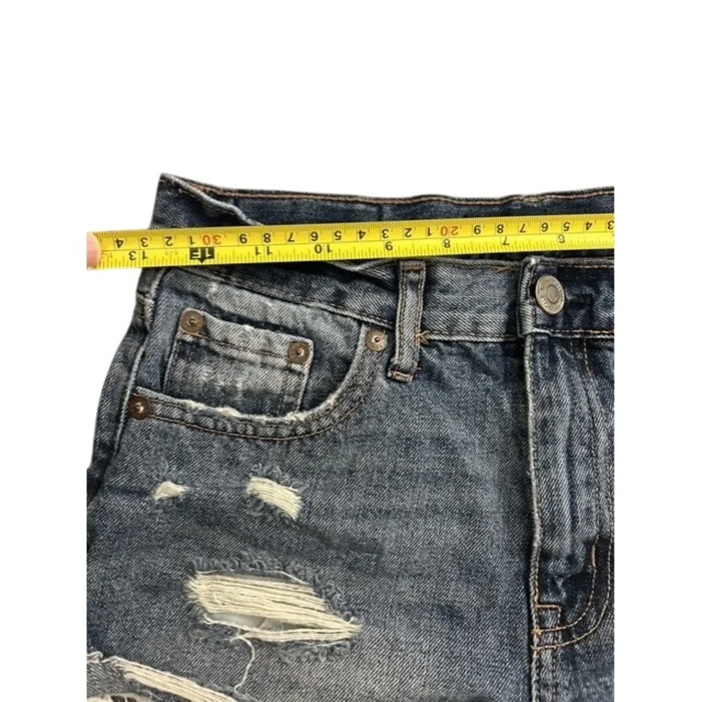 Aeropostale Denim Shorts Womens 0 Blue Excellent‎ Distressed Lace Trim Boho